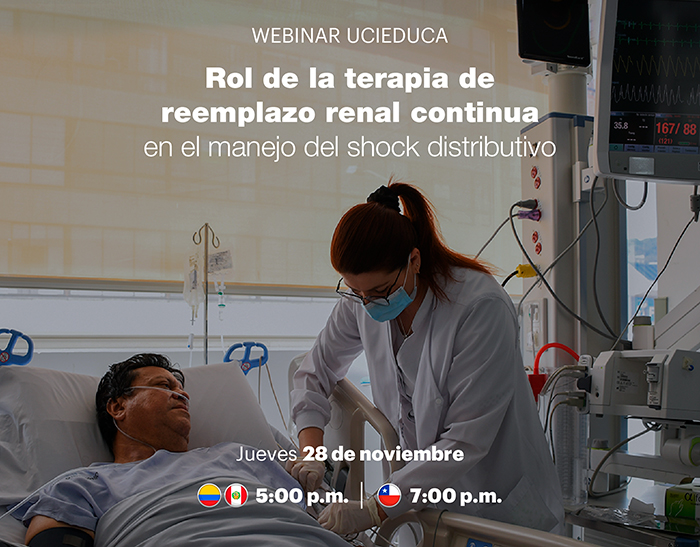 Imagen destacada Webinar UCIEDUCA. Rol de la Terapia de Reemplazo Renal Continua en el manejo del shock distributivo